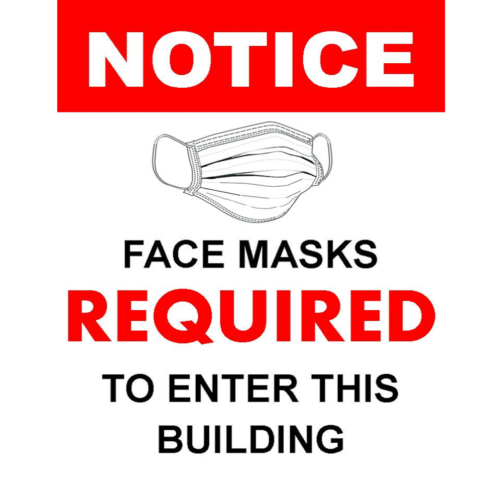 10 Pack Face Mask Required Decals Stickers Signs Wall Window Glass Signage Public Safety Decal 10 x 7 Inch
