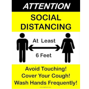 Social Distancing At Least 6 Feet Decal | Wall Stickers | NIGHTLOCK®